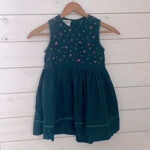 Vintage Laura Ashley children’s dress corduroy size  2 petit flowers Easter